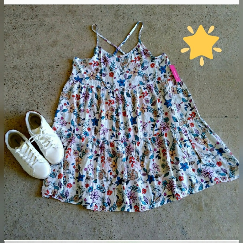 🌟 xhiliration floral, x back dress